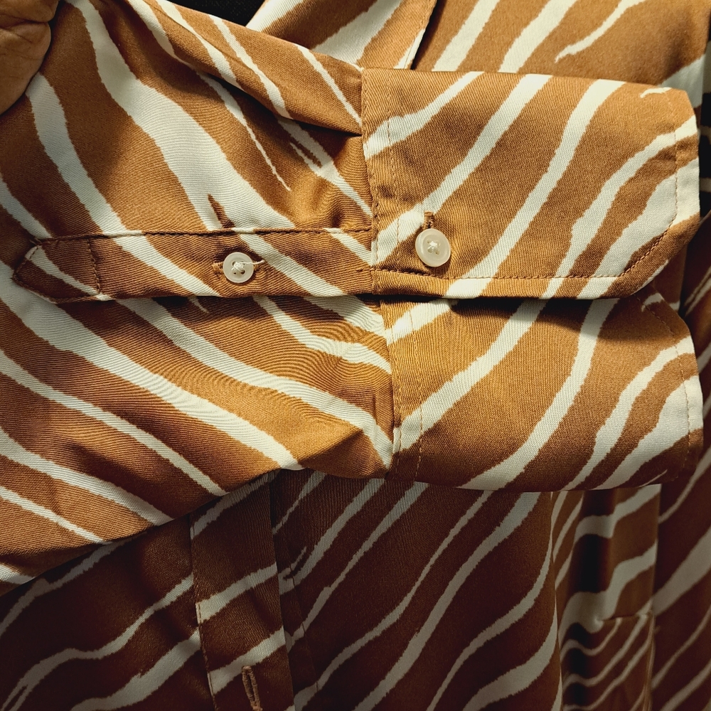 📌Sz XXL | Tan/Cream Long Sleeve Top | a new day - Picture 9 of 13